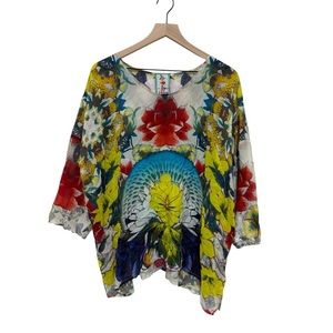 Johnny Was Multicolor Floral Tunic